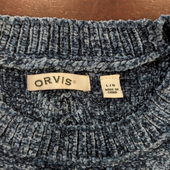 Orvis Teal Mid Weight Sweater Size Large - Picture 2 of 3